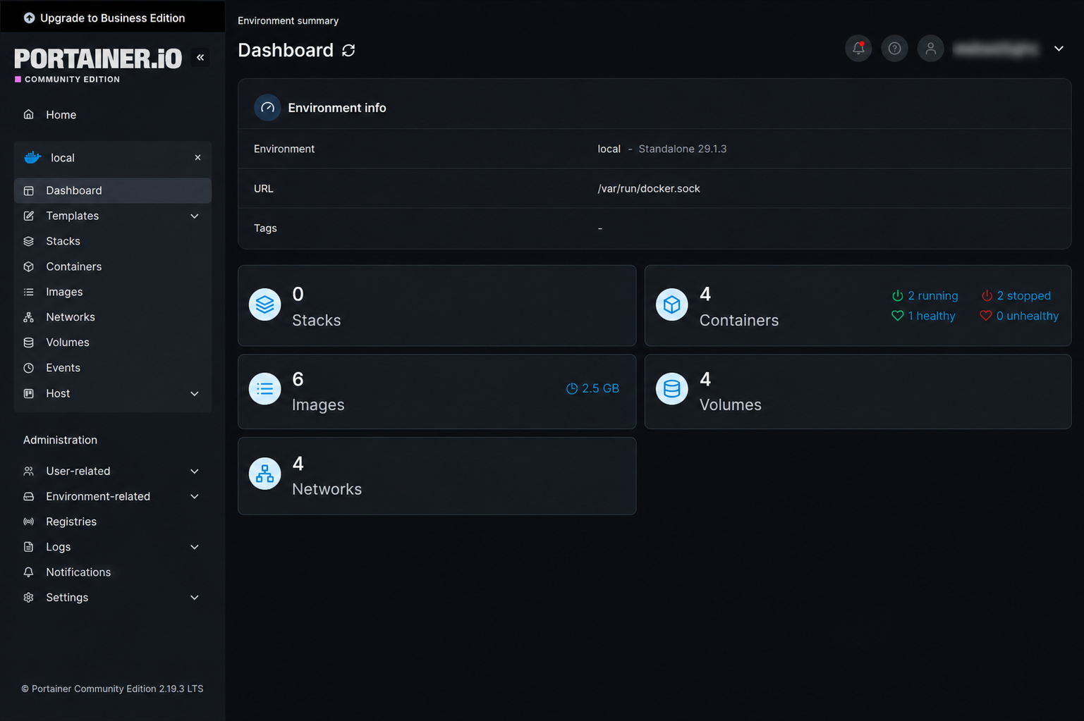 Portainer Container Management